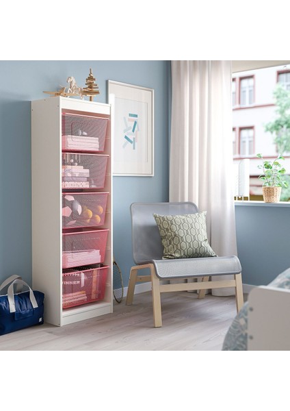 Saklama Ünitesi, Beyaz-Açık Kırmızı, 46X30X145 cm modelleri