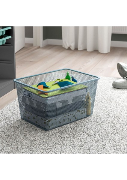 Saklama Ünitesi, Gri-Mavi, 99X44X94 cm modelleri