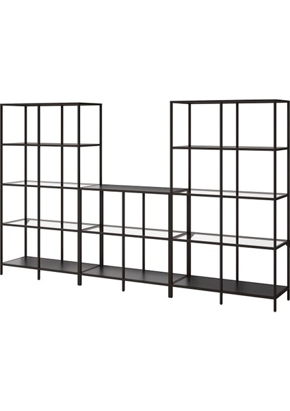 Açık Raf Ünitesi, Venge-Cam, 300X36X175 cm