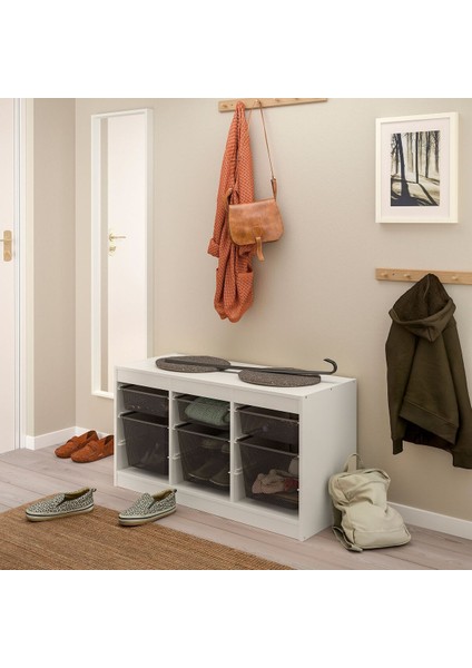 Saklama Ünitesi, Beyaz-Gri, 99X44X56 cm fırsatları