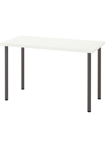 Çalışma Masası, Beyaz-Koyu Gri, 120X60 cm