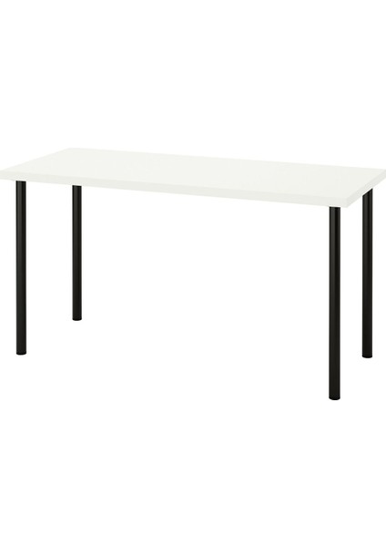 Çalışma Masası, Beyaz-Siyah, 140X60 cm