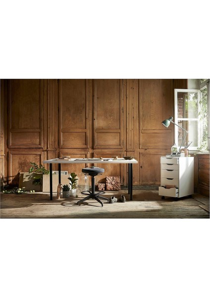 Çalışma Masası, Beyaz-Siyah, 140X60 cm fırsatları