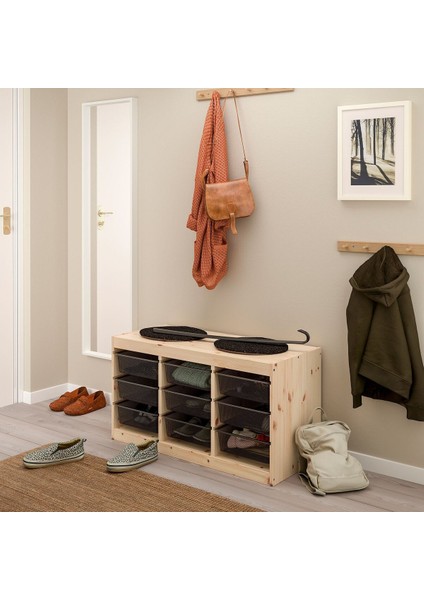 Saklama Ünitesi, Çam-Gri, 93X44X52 cm fırsatları