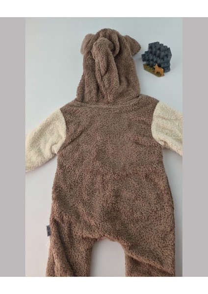 Welsoft Peluş Köpek Figürlü Kapüşonlu Bebek Tulum (0-12 Ay) indirimleri