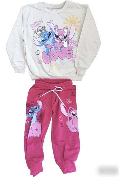 Laura Baby Stitch Baskılı Kız Bebek/çocuktakım modelleri