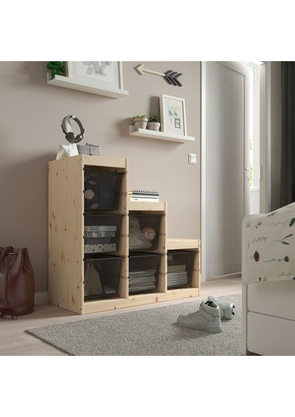 Saklama Ünitesi, Çam-Gri, 94X44X91 cm fiyatları