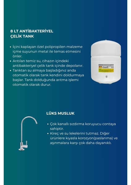 13 Aşamalı Çelik Tanklı Su Arıtma Cihazı (SDNP13-M-S) fırsatları