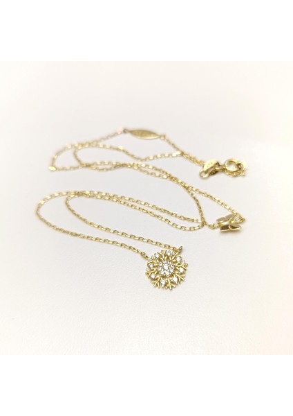 Kar Tanesi Kolye 14 Ayar Altın Hd Videolu fiyatları