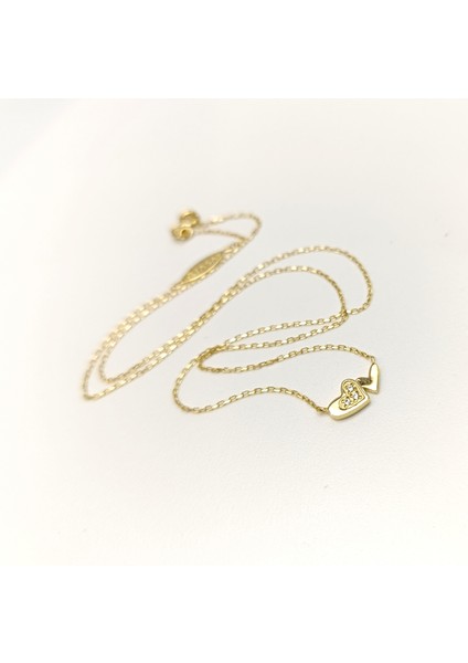 Kalp Kolye 14 Ayar Altın Hd Videolu