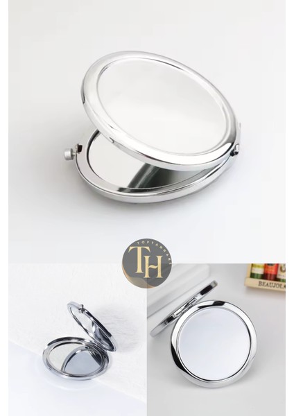 Cep Makyaj Aynası Yuvarlak Çanta Içi Hediyelik Promosyon Ayna Stickera Uygun Gümüş Ayna modelleri