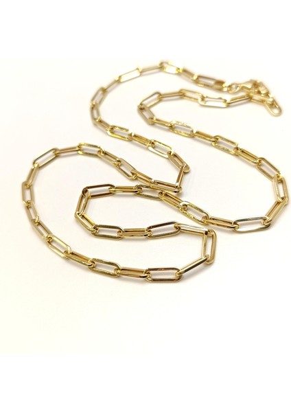 50CM Ataç Zincir Kolye 14 Ayar Altın Hd Videolu