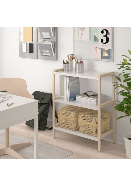 Açık Raf Ünitesi, Beyaz-Titrek Kavak, 70X34X86 cm modelleri