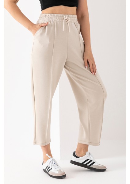 Kadın Modal Balon Model Likralı Pantolon Yumuşak Doku Beli Lastikli Çımalı Bilek Pantolon fiyatları