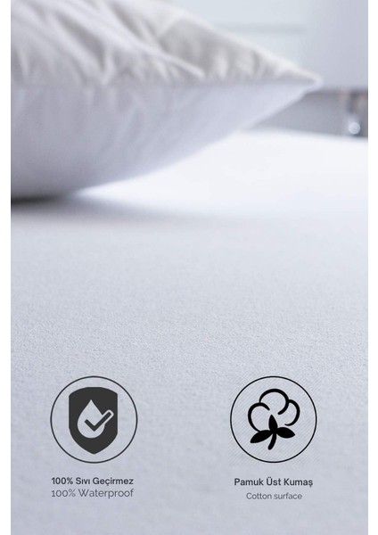 Alez Pamuklu Su Sıvı Geçirmez 4 Köşe Beyaz Yatak Koruyucu Tek Çift Kişilik Terletmeyen Yatak Alezi fırsatları