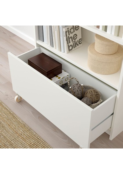 Çekmeceli Kitaplık, Beyaz, 80X30X202 cm modelleri