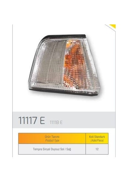 Farba 11117D Sınyal Lambası Sol Duysuz Tempra