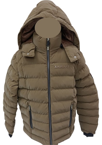 Erkek Çocuk /kız Çocuk Kapüşonu Çıkabilen Içi Peluş Astarlı Fermuar Cepli Kahverengi Renk Mont