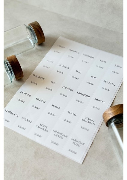 25'li Beyaz Baharatlık Etiketi (%100 Suya Dayanıklıdır) indirimleri