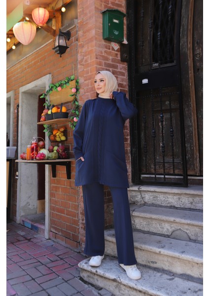 Yanları Cepli Iki Iplik Triko Takım modelleri