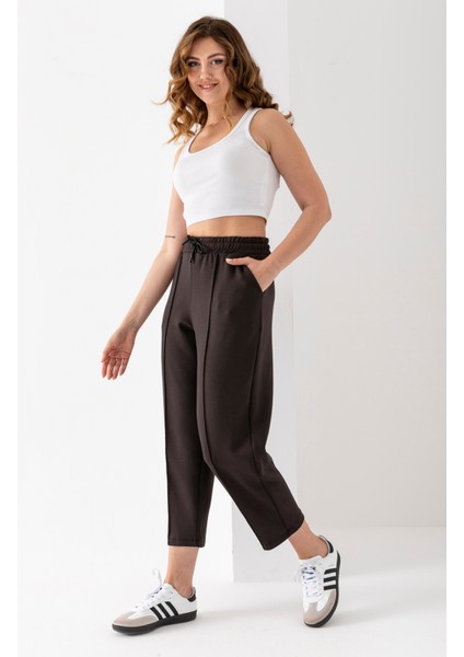 Kadın Modal Balon Model Likralı Pantolon Yumuşak Doku Beli Lastikli Çımalı Bilek Pantolon fiyatları