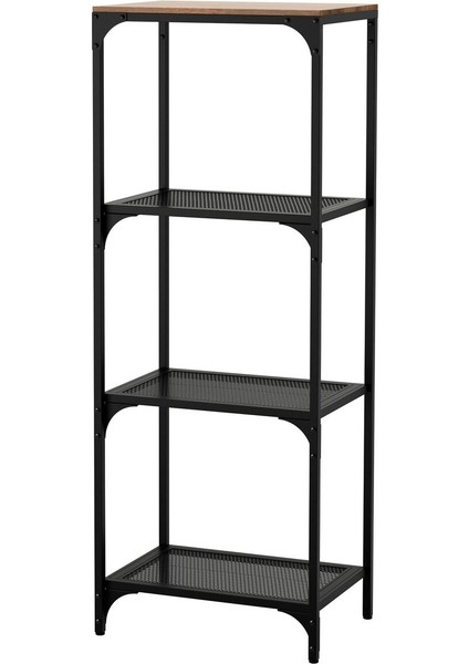 Açık Raf Ünitesi, Siyah, 50X136 cm