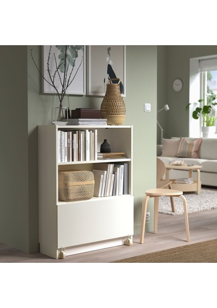 Çekmeceli Kitaplık, Beyaz, 80X30X106 cm fiyatları