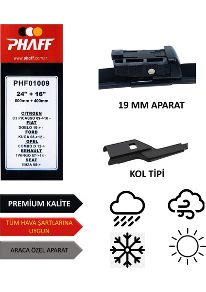 Peugeot 2008 (2020-2024) Ön Silecek Süpürgesi 600MM + 400MM fiyatları