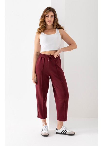 Kadın Modal Balon Model Likralı Pantolon Yumuşak Doku Beli Lastikli Çımalı Bilek Pantolon fırsatları