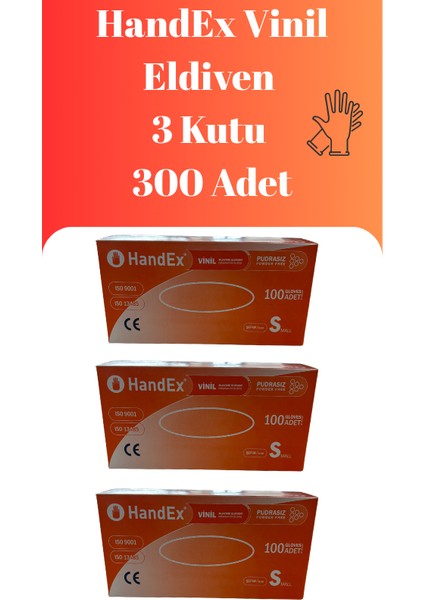 Vinil Muayene Eldiveni S Beden 3 Adet