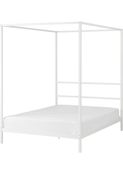 Çift Kişilik Karyola, Beyaz, 140X200 Cm, Panosuz