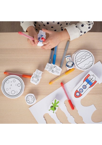 Karton Boyama Şablonu, Beyaz, 15 Parça fiyatları