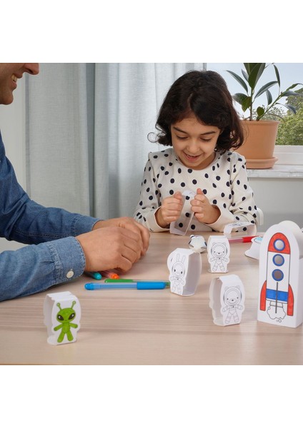 Karton Boyama Şablonu, Beyaz, 15 Parça modelleri