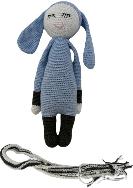 Uyuyan Oyuncak Tavşan El Işi %100 Pamuk Mavi Amigurumi Oyuncak fiyatları
