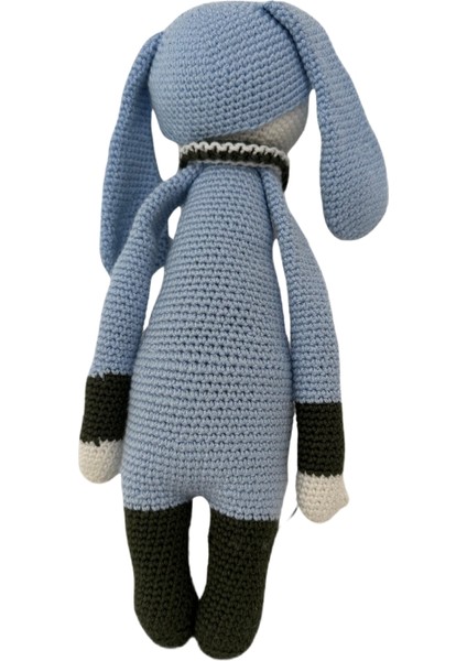 Uyuyan Oyuncak Tavşan El Işi %100 Pamuk Mavi Amigurumi Oyuncak indirimleri