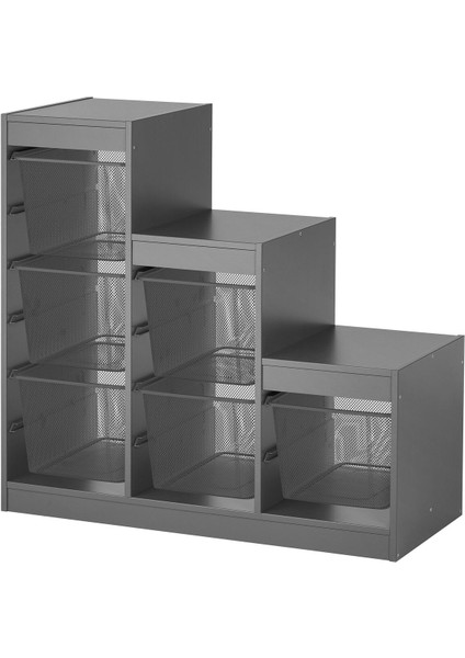Saklama Ünitesi, Gri-Koyu Gri, 99X44X94 cm