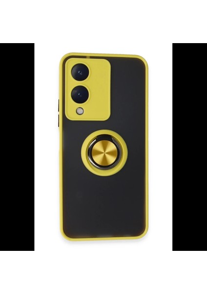 Vivo Y17S Kılıf Montreal Yüzüklü Silikon Kapak