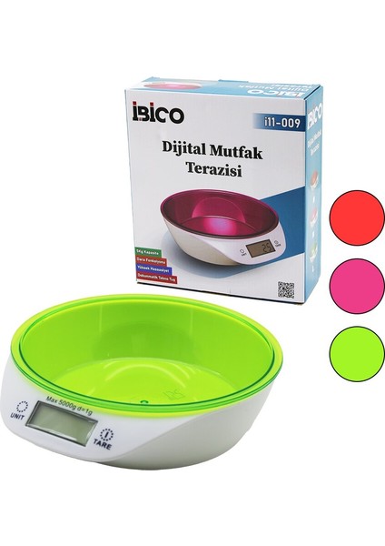 Dijital - Pilli Mutfak Terazi Tartı Kaseli - 5kg/1gr (5067)