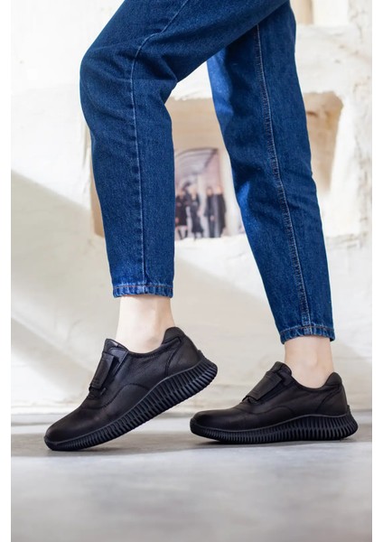 3475 Günlük Kadın Deri Lastikli Ayakkabı modelleri