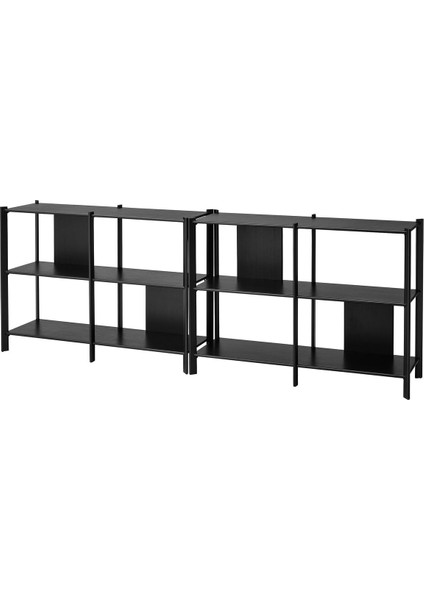 Açık Raf Ünitesi, Siyah, 240X85 cm