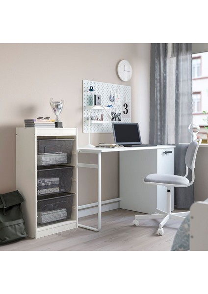 Saklama Ünitesi, Beyaz-Gri, 46X30X94 cm fiyatları