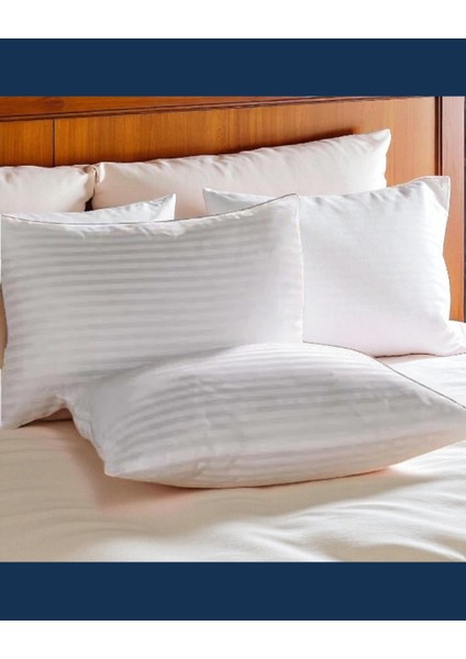Solivane Otel Tipi Lüks Yastık Kılıfı | 83 Tel Pamuk Saten Çizgili Kumaş | Queen Size 60X80 fırsatları