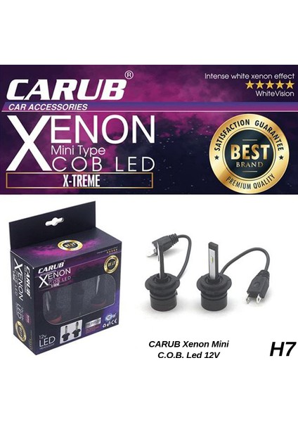Carub X-Treme Mini Xenon 12V H7 LED Far C.o.b Ledli
