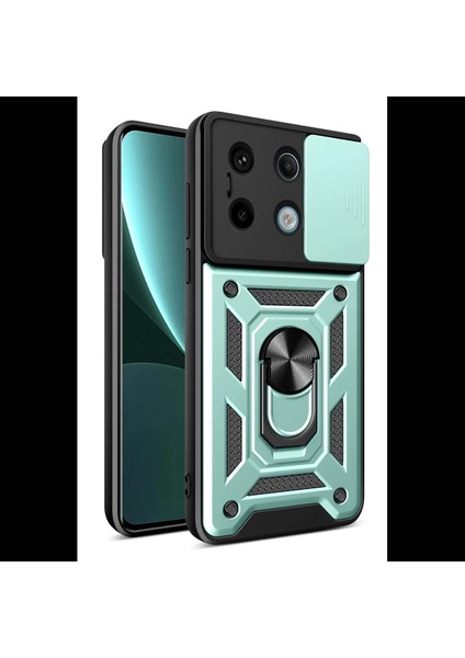 Xiaomi Poco X6 Pro Kılıf Pars Lens Yüzüklü Silikon