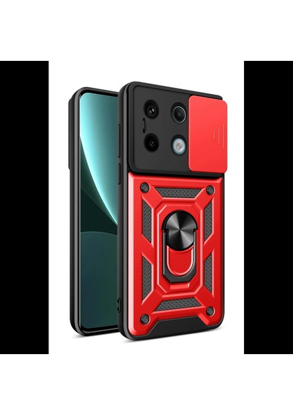 Xiaomi Poco X6 Pro Kılıf Pars Lens Yüzüklü Silikon