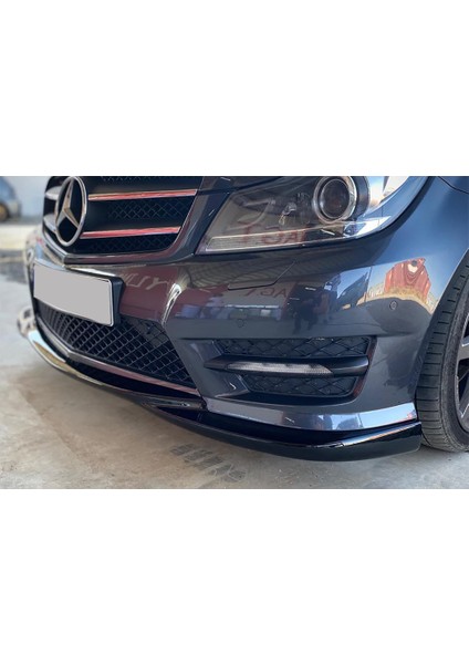 Mercedes W204 C180 Ön Lip Parlak Siyah Plastik Ön Ek Karlık 2011 2012 2013 2014 Makyajlı Kasa modelleri