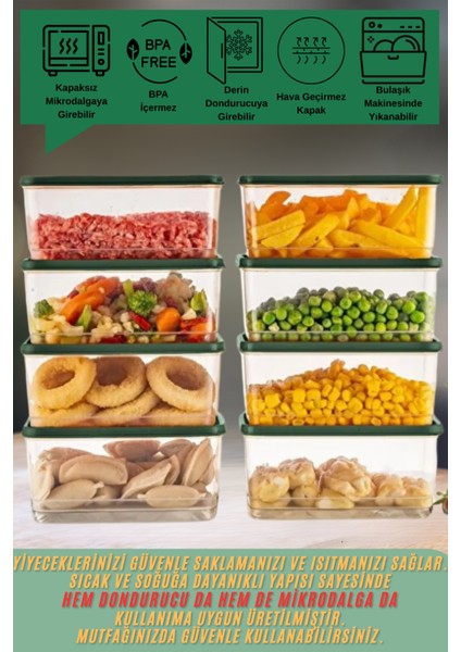 3'lü Renkli Büyük Boy Buzdolabı Dondurucu Organizer ve Saklama Kabı Seti 3x(3,5 Litre) modelleri