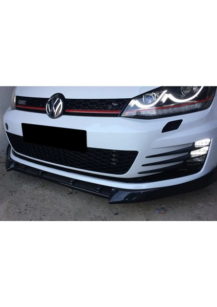 Vw Golf 7 Boynuzlu Ön Lip Parlak Siyah Plastik Ön Ek Karlık