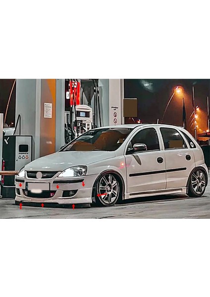 Opel Corsa C Ön Ek Karlık Abs Plastik Mat Siyah 2000 2001 2002 2003 2004 2005 2006 fırsatları