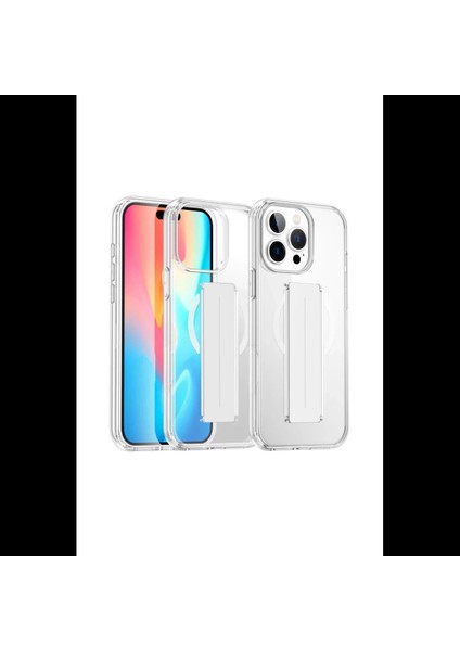 iPhone 15 Pro Max Kılıf Alfa Magsafe Standlı Kapak
